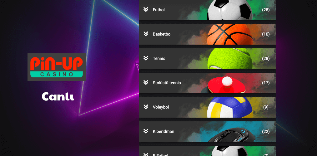 Pin Up Live Betting haqqında qısa məlumat