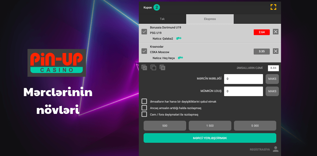 Pin Up Bet-də İdman mərclərinin növləri haqqında məlumat