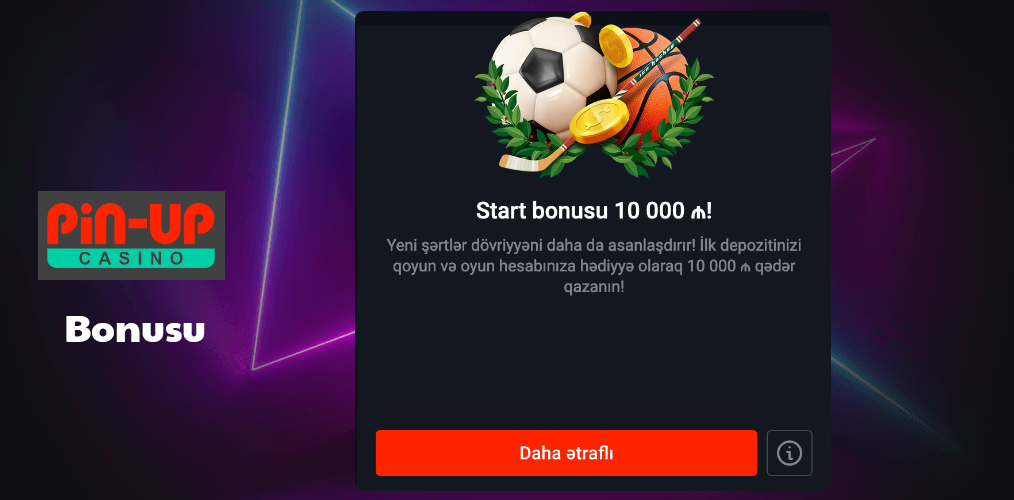 Pin Up Bet Sports xoş gəlmisiniz bonusu haqqında məlumat