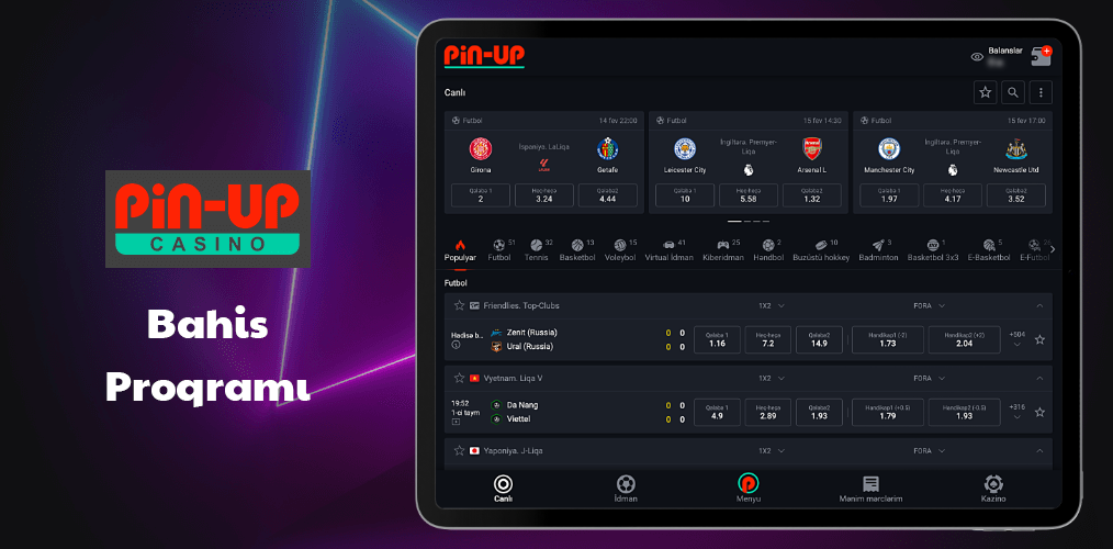 Pin Up Sports Betting App haqqında məlumat