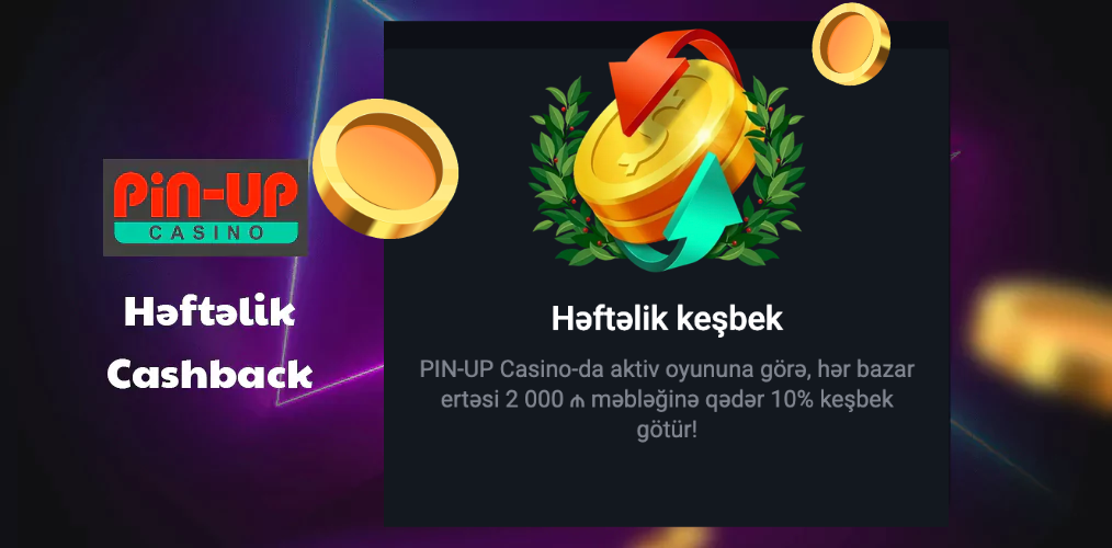 Pin Up Weekly Cashback haqqında məlumat