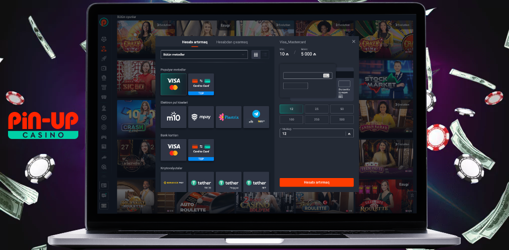 Azərbaycanda Pin Up Casino Depozit və Çıxarma Seçimləri haqqında məlumat